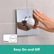 Зовнішня частина змішувача без прихованої частини HANSGROHE ShowerSelect Comfort E хром латунь 155x155мм 15571000 - зображення 4