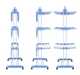 Сушилка для белья напольная Синий Tiers Garment Rack With Wheels (SH7711257) - изображение 3