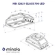 Белая стеклянная встраиваемая в шкаф вытяжка для кухни Minola HBI 52621 WH GLASS 700 LED, шириной 53 см - изображение 2