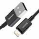 Кабель USB Baseus CALYS-A USB to Lightning 2.4A Чорний Data Cable Baseus Superior Series Lightning - зображення 5