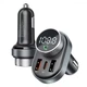 FM-трансмиттер для воспроизведения музыки с телефона +2USB +Type-C для зарядки Black, модулятор Proove (FMSL30110001) - изображение 5