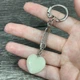 Натуральный камень Оникс кулон в форме сердечка на брелоке для ключей сталь упакован в коробочку (12684) - изображение 5