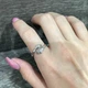 Каблучка ювелірний сплав із покриттям сріблом "Симфонія обіймів" Xuping Jewelry розмір регулюється від 15 до 19 мм упакована в оксамитову коробочку (15977.ло) - зображення 4