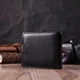 Мужской маленький бумажник из натуральной кожи с монетницей ST Leather Черный (bg224fash63) - изображение 13