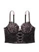 Корсет Victoria's Secret Lightly-Lined Heritage Ribbon Slot Bra Top Small-DD Чорний - зображення 3