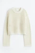 Джемпер H&M XS молочний 26121135095 - зображення 4