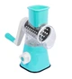 Овочерізка Tabletop Drum Grater Kitchen Master бірюзовий з насадками для овочів і фруктів ручна терка для кухні багатофункціональна механічна універсальна для картоплі фрі мультислайсер універсальний подрібнювач дрібна нарізка овочерізки - зображення 1