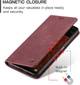 Чохол книжка з магнітом Xiaomi Redmi Note 12 Pro+ 5G CaseMe Wine (34703-42) - зображення 5