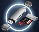 Картридер 6 в 1 D-398 OTG адаптер USB 3.0 (USB, Type-C, Micro-USB, TF, SD) кардридер Card Reader (764117186-1) Серый - изображение 8