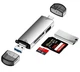 Картридер 6 в 1 D-398 OTG адаптер USB 3.0 (USB, Type-C, Micro-USB, TF, SD) кардридер Card Reader (764117186-1) Серый - изображение 12