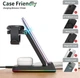 Беспровдная зарядная док-станция Magsafe 5 в 1, 15 Вт с часами и RGB подсветкой для iPhone. Apple Watch, Airpods+ блок питания Foneng K300 18W - изображение 11