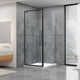 Комплект: Душова кабіна DUSEL DL198B+DL196B Black matt 900*900, скло прозоре+ Душова система зі змішувачем DUSEL LACIO Black - зображення 2