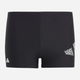 Kąpielówki młodzieżowe chłopięce bokserki adidas 3 Bar Log Boxer HR7480 164 cm Czarne (4066745161822) - obraz 1