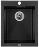 Кухонная мойка гранит GRANADO Cadiz Black Shine GR2301 + сифон одинарный для кухонной мойки Nova - изображение 1