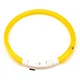 Светодиодный LED ошейник Lesko L-18 Yellow L USB светящийся водоотталкивающий для собак и котов - изображение 1