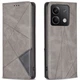 Чехол-книжка с кармашками UniCase Geometric Pattern для Xiaomi Redmi Note 13 - Grey - изображение 1