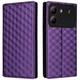 Чехол Deexe Rhombus Book для ZTE Blade A54 - Purple - изображение 1