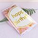 Скатерть Праздничная Фольгированная С Надписью Happy Birthday Золотые Полоски 137x183см | Розовый - изображение 2