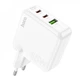 Сетевое зарядное устройство 65W GaN 2PD QC 3.0 Hoco C115A — White - изображение 1