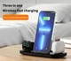 Бездротова зарядна док-станція 3в1 WIRELESS CHARGING DOCK STATION A32 чорна - зображення 1
