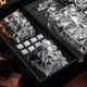 Мужской подарочный набор с четырьмя бокалами и графином Bohemia Glacier и камнями для виски 350 мл WS405D - изображение 5