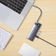 USB-Hub Baseus Metal Gleam Series 7-in-1 Type-C Gray (CAHUB-CX0G) - изображение 2