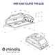 Чорна скляна вбудована в шафу витяжка для кухні Minola HBI 5262 BL GLASS 700 LED, шириною 53 см - зображення 4