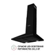 Чорна кухонная витяжка Perfelli K 5210 BL 700 LED, купольна пристінна декоративна, шириною 50 см - зображення 3