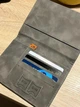 Обкладинка на паспорт з відсіками для кредиток грошей та SIM карт RFID захистом екошкіра колір сірий - зображення 3