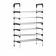 Полиця стійка органайзер для взуття на 6 полиць Shoe Rack TW555 Чорна (107650) - зображення 3