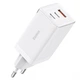 Сетевое зарядное устройство для Baseus GaN5 Pro 65Вт 2 Type-С+USB с кабелем Type-C 1м Белый - изображение 2