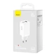 Сетевое зарядное устройство для Baseus GaN5 Pro 65Вт 2 Type-С+USB с кабелем Type-C 1м Белый - изображение 7