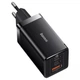 Сетевое зарядное устройство для Baseus GaN5 Pro 65Вт 2 Type-С+USB с кабелем Type-C 1м Черный - изображение 2