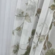 Легкие комбинированные кухонные шторы из сетки Adagio Windows Decor с зелеными листьями 1,8x1,6м - 2шт - изображение 3