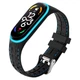 Спортивный ремешок для Xiaomi Mi Band 5/6/7 "Черно-синий" (VANAX82003) - изображение 1