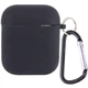 Ударопрочный силиконовый Футляр с микрофиброй для наушников AirPods 1/2 /Black - изображение 1