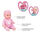 Пупс функциональный BABY Cute пьет из бутылочки ходит в туалет звуки аксессуары 33 см (4243433)(L 006-7) - изображение 3