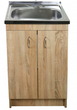 Мойка с тумбой AQUAMARIN BoxWood 500 sonoma oak (Дуб сонома)+Сифон - изображение 1