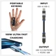 Кабель-брелок Rolling Square inCharge X Lava Black 6 в 1 USB-C/Lightning для быстрой зарядки 100W 0.08m Marble Beige - изображение 5