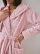 Халат женский теплый с капюшоном BARWA garments 0227 2XL Розовый (2110002275356) - изображение 7