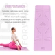 Килимок для йоги UP & FORWARD 183x61x0.6 TPE Amethyst Flower - зображення 3