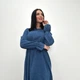 Вельветовое платье с завышенной талией Fashion 42/44 джинс - изображение 3