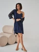 Ночная рубашка женская BARWA garments 0338 L Темно-синяя (2110003383418) - изображение 7