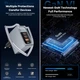 Сетевое зарядное устройство Asometech 100W (1USB + 2Type-C) с дисплеем - изображение 6