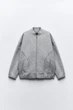 Сірий демисезонный Бомбер Zara xs-s 5070/644 - зображення 4