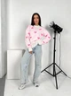 Светр вовняний теплий жіночий Oversize 42/46 Пудровий - зображення 2