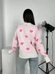 Светр вовняний теплий жіночий Oversize 42/46 Пудровий - зображення 5