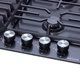 Газовая варочная поверхность WEILOR GM W 624 BL, черная эмалированная с турбо конфоркой, газ-контроль - изображение 3