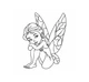 Трафарет для раскраски цветным песком Colorit Фея А4 - изображение 1