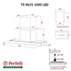 Белая мощная Т-образная кухонная вытяжка Perfelli TS 9635 I/WH 1000 LED, сенсорная декоративная, 90 см - изображение 10